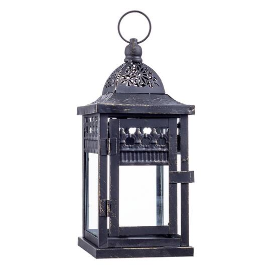 Shop The Darice Antique Black Metal Lantern 9 5 At Michaels Com